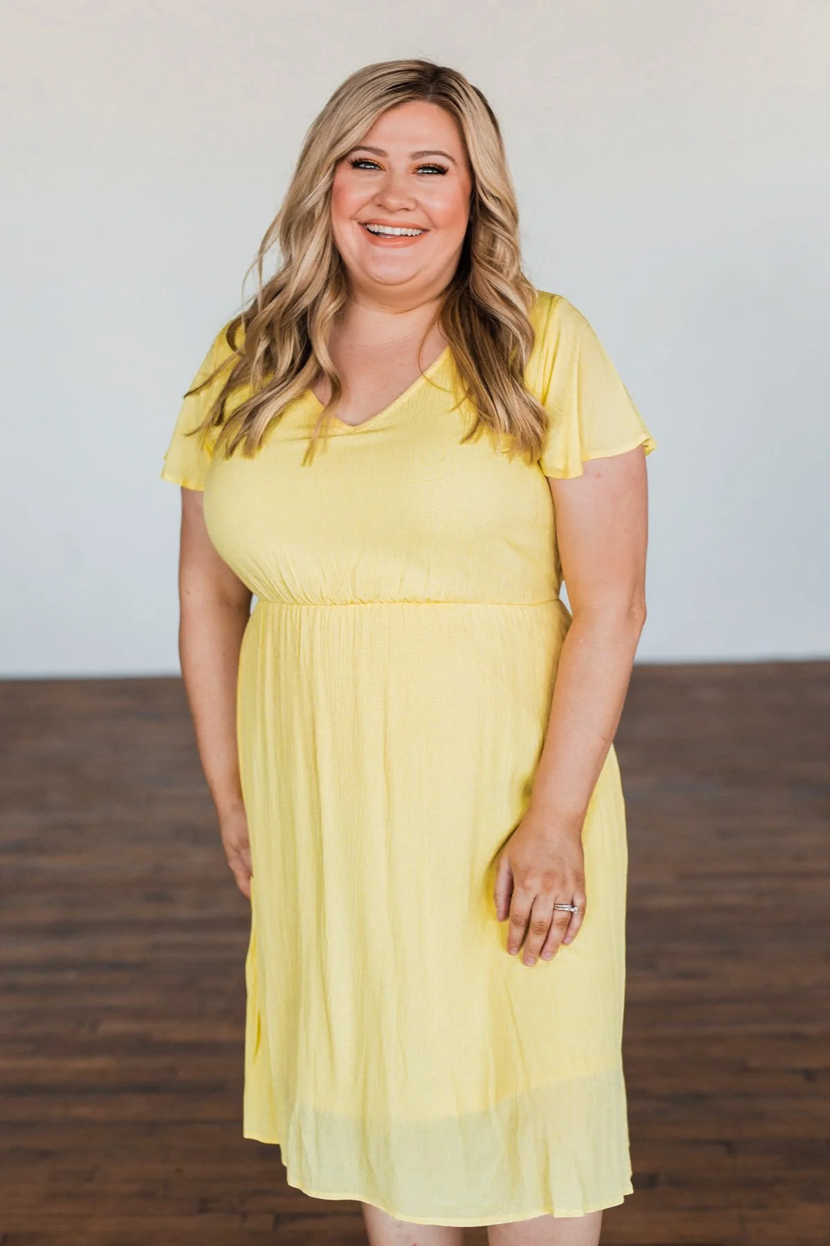 Here We Go Again Dress- Yellow - Image 4