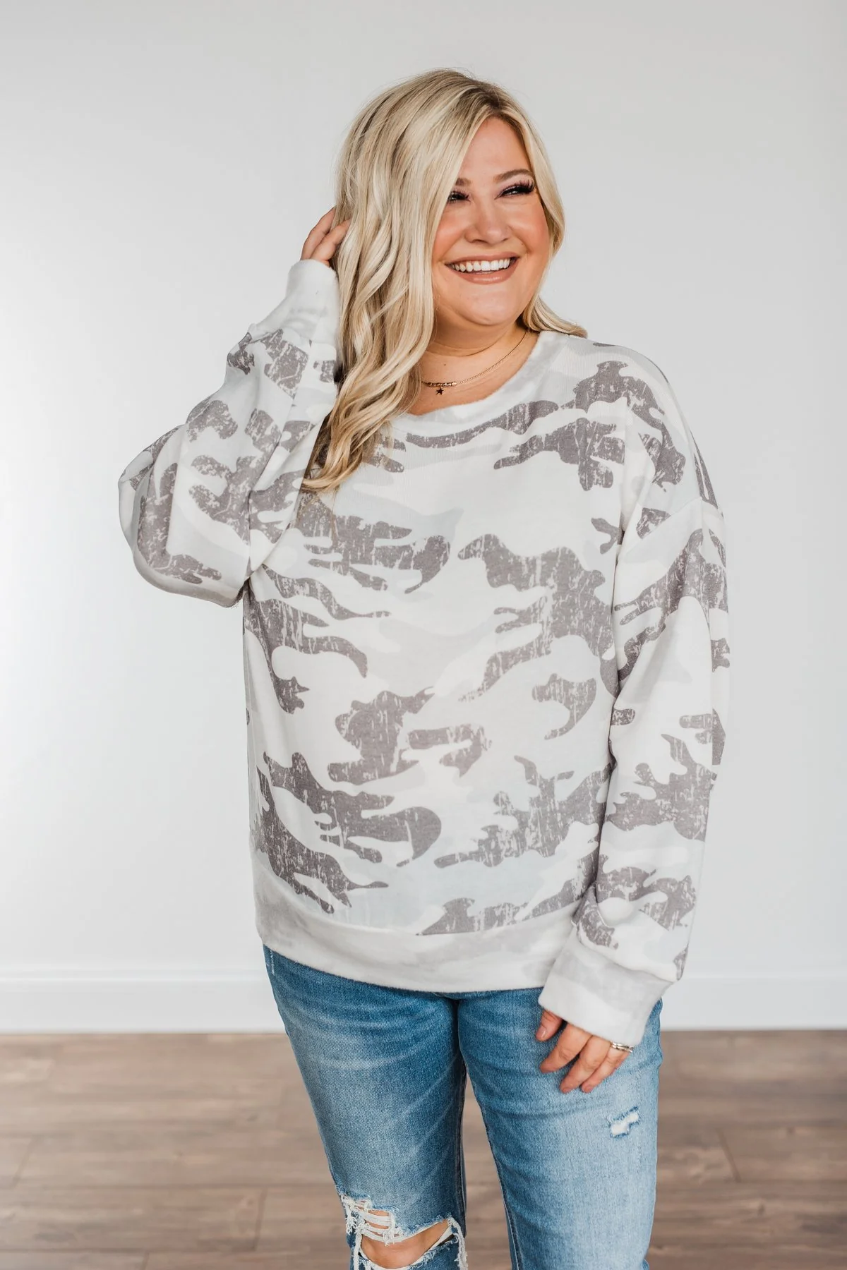 Hidden Beauty Lounge Top- Grey Camo - Image 8