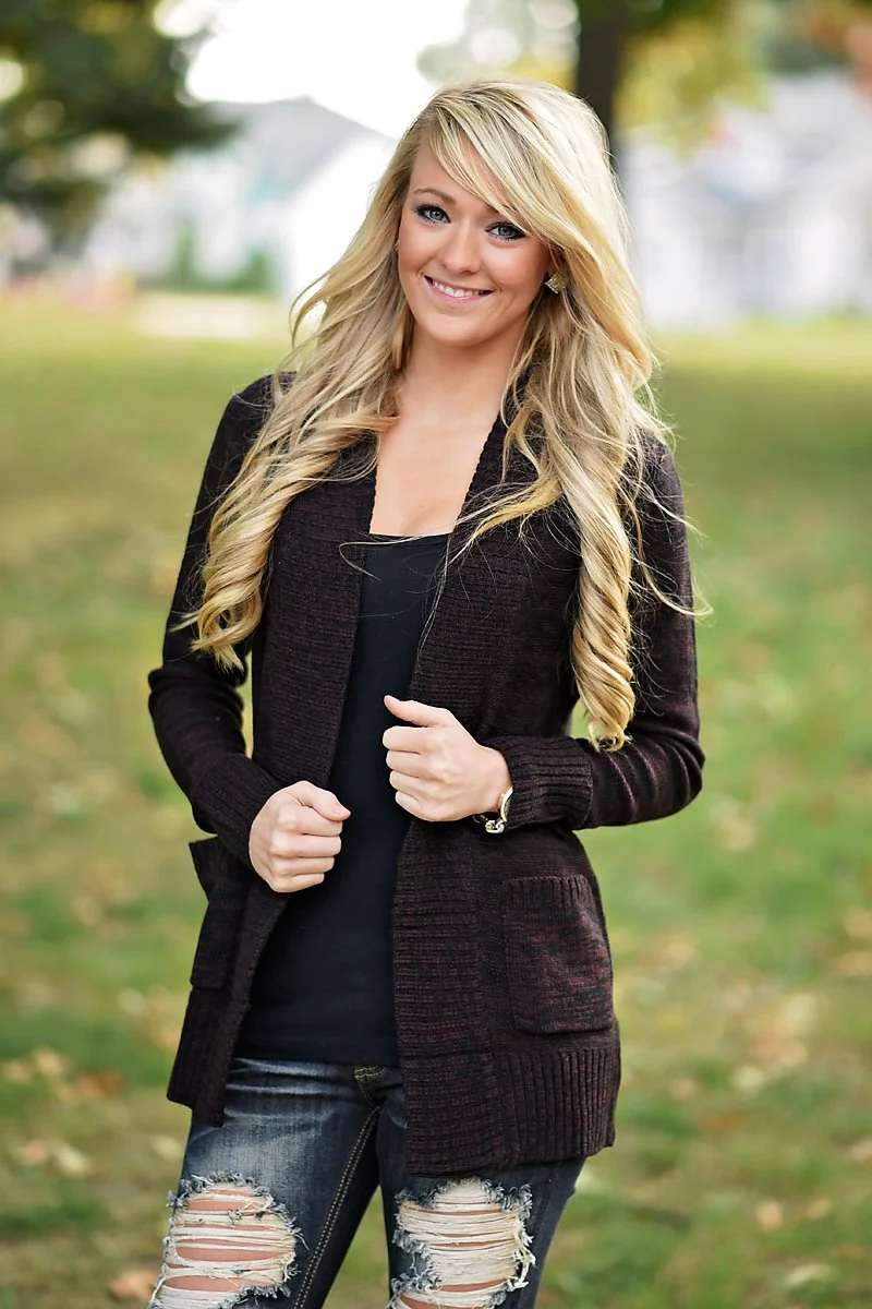 Hidden Treasure Cardigan ~ Maroon - Image 3