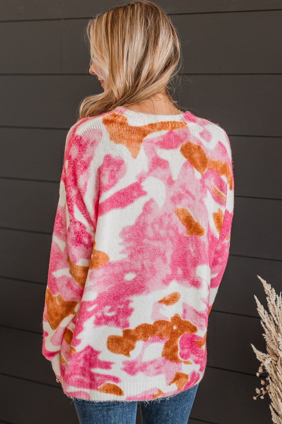 Hidden Treasure Knit Sweater- Ivory & Pink - Image 7