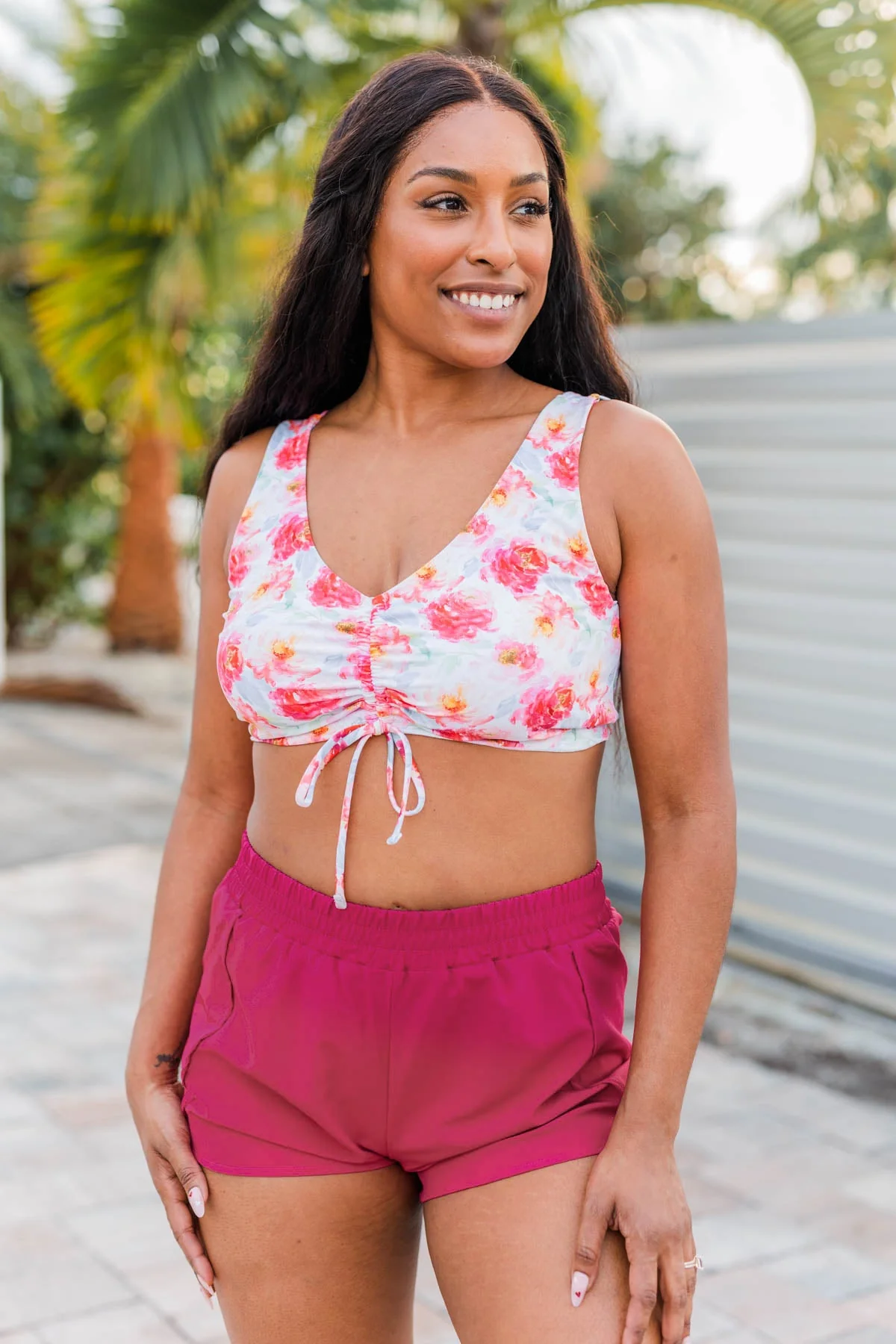 High Tide Athleisure Shorts- Berry - Image 6