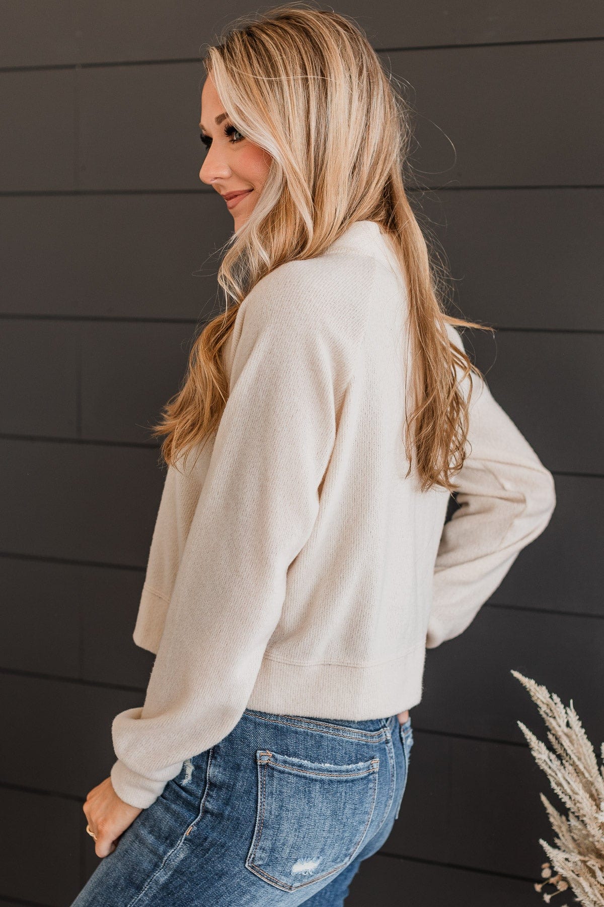 Highest Standards Button Cardigan- Cream - Image 5