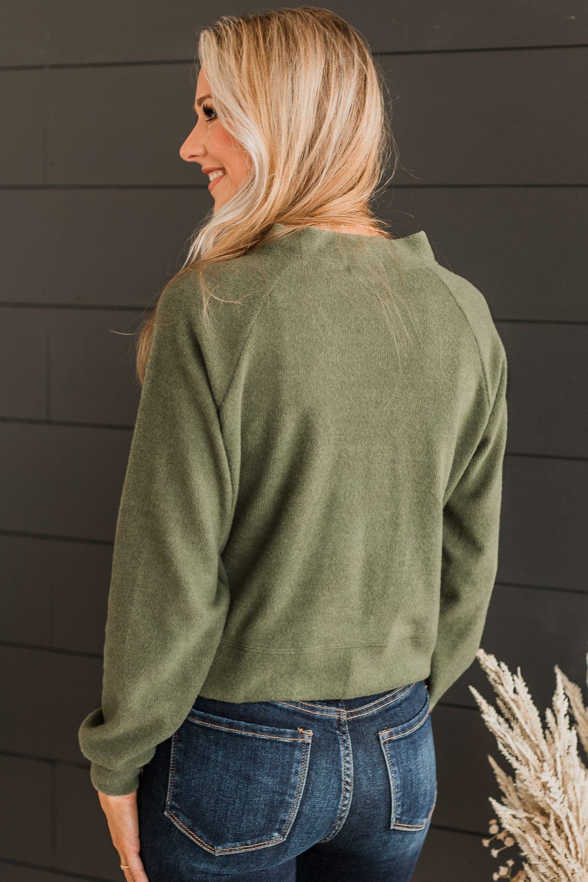 Highest Standards Button Cardigan- Olive - Image 7