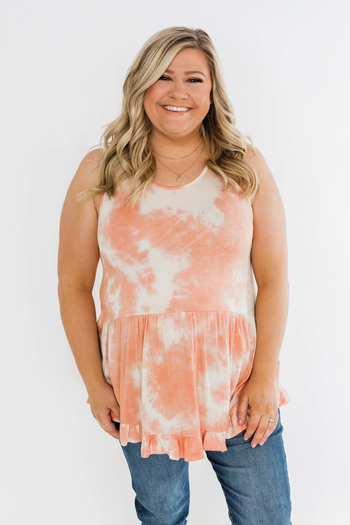 Highlight Of Your Life Babydoll Tank Top- Coral - Image 6