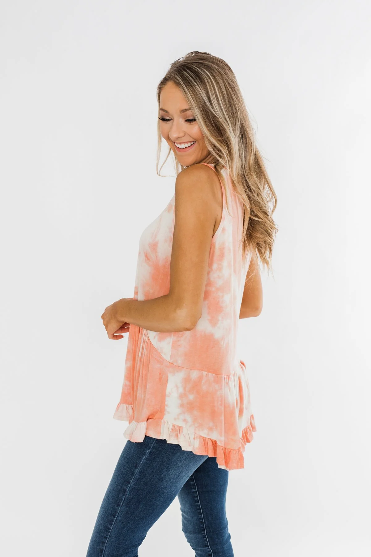 Highlight Of Your Life Babydoll Tank Top- Coral - Image 8