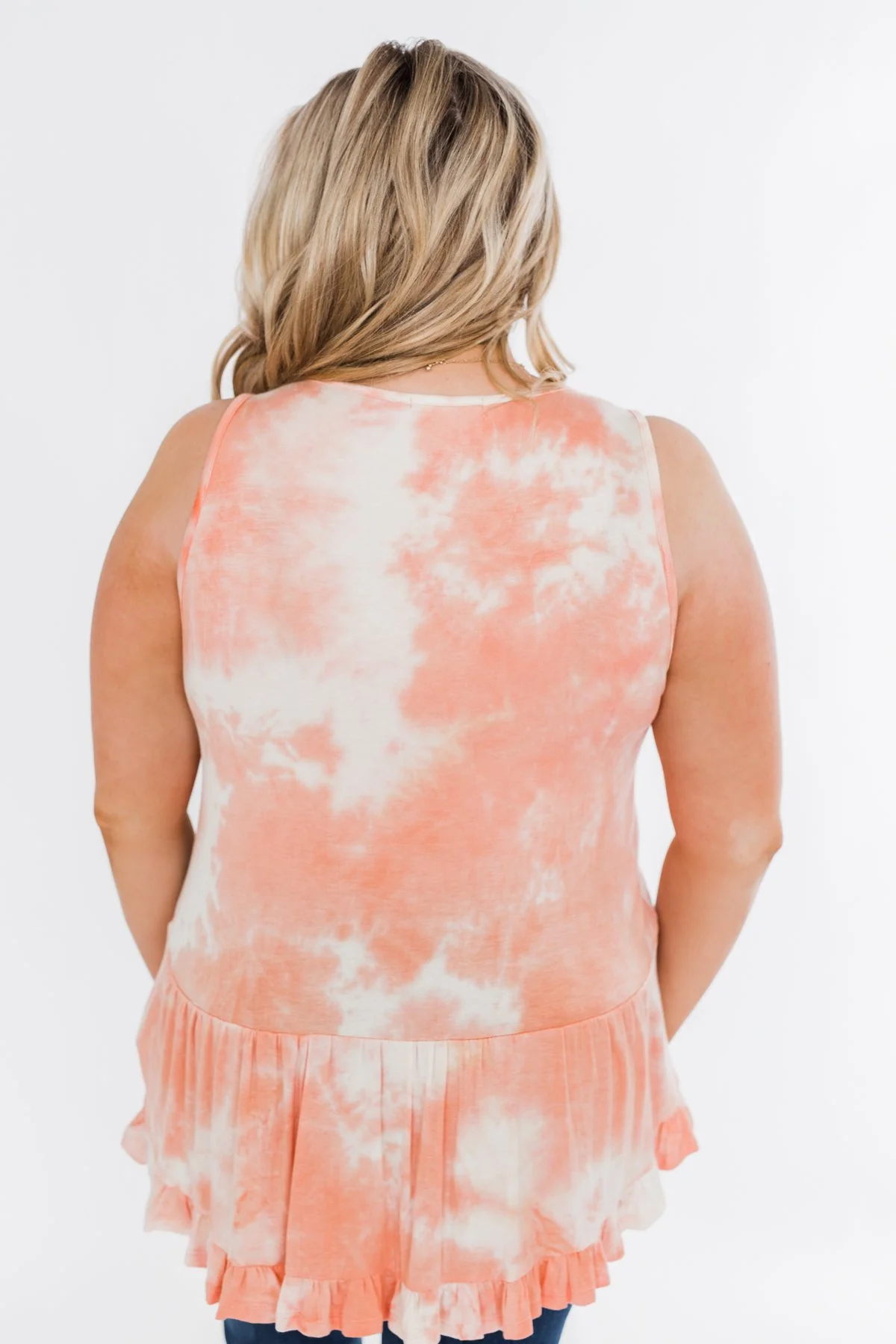 Highlight Of Your Life Babydoll Tank Top- Coral - Image 9