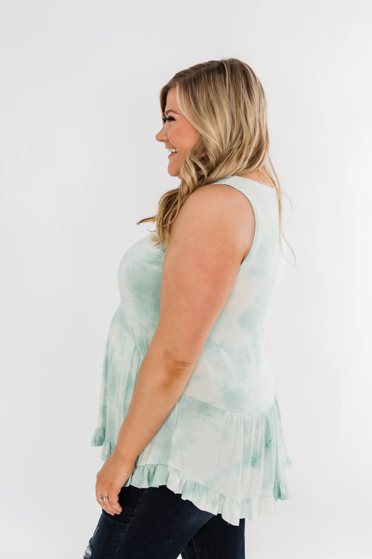 Highlight Of Your Life Babydoll Tank Top- Mint - Image 8
