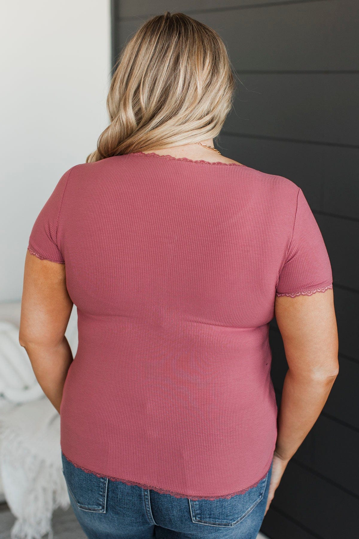 Hold Me Forever Button Top- Dusty Rose - Image 8
