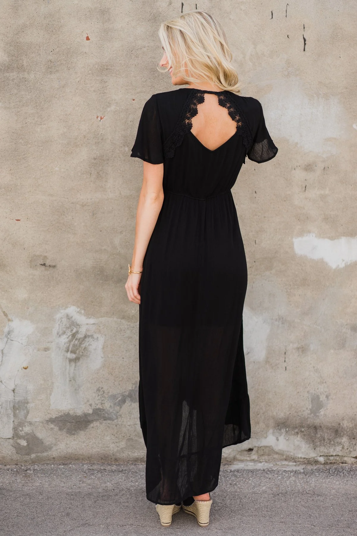 Hold Me Tight Hi-Lo Dress- Black - Image 6
