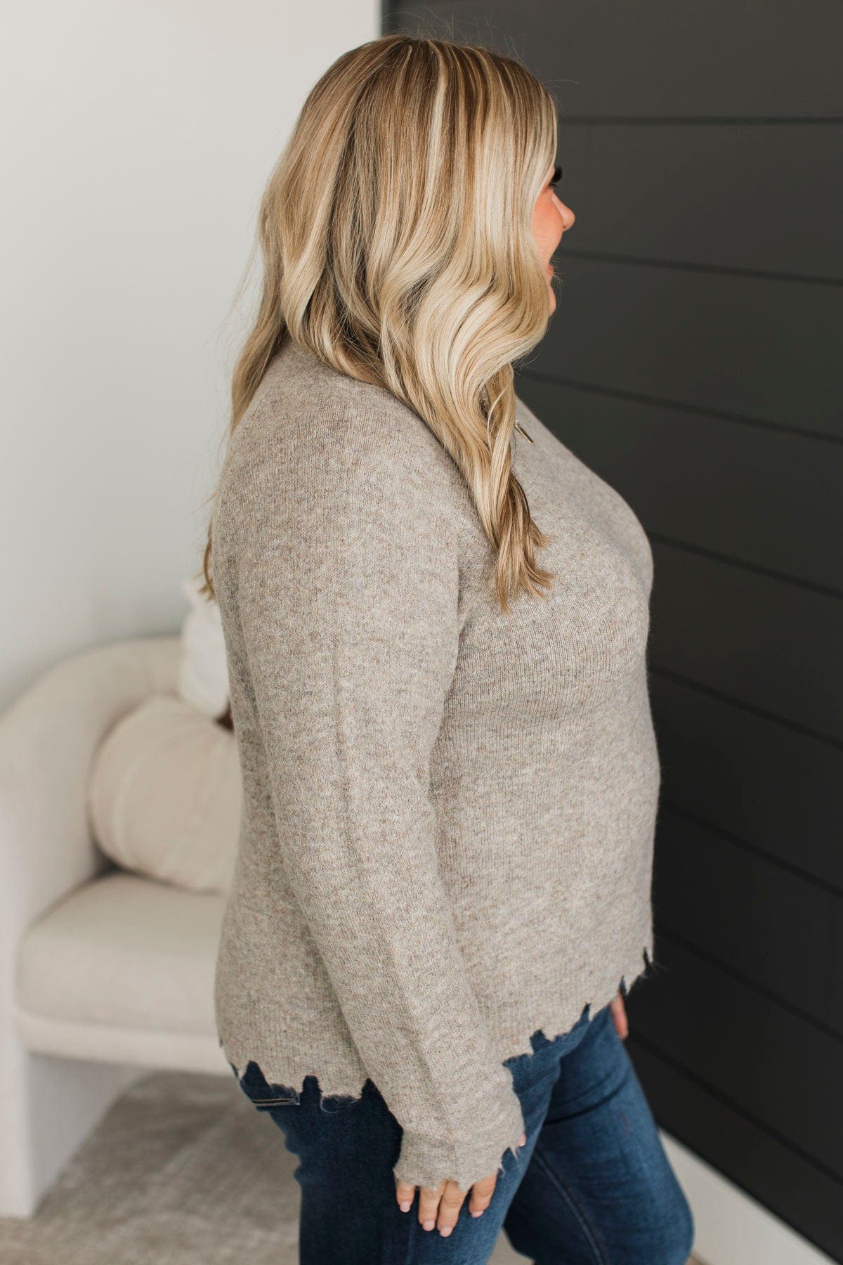 Hold On To Forever Knit Sweater- Mushroom - Image 5