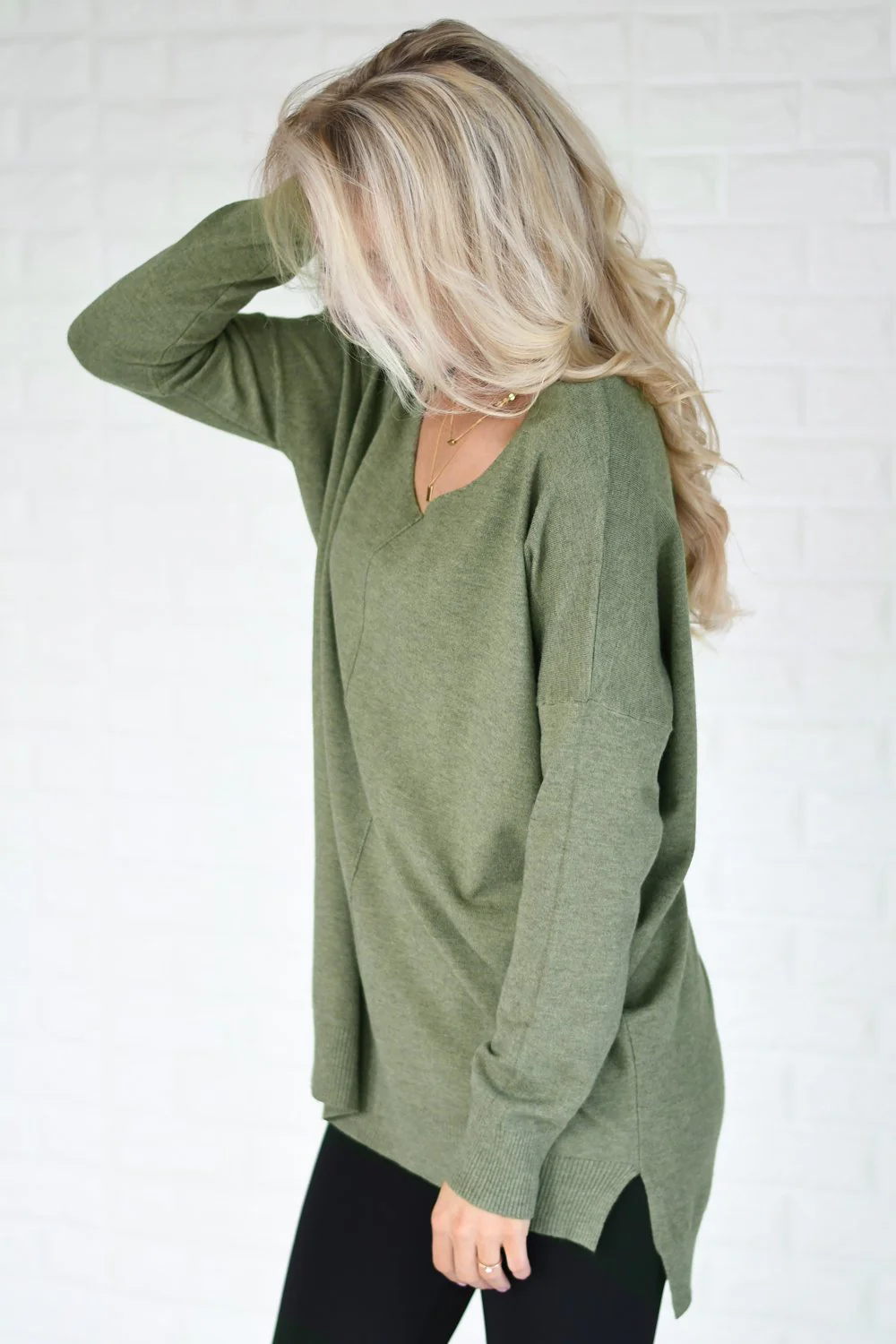 Hold On To Me Sweater ~ Light Olive - Image 4