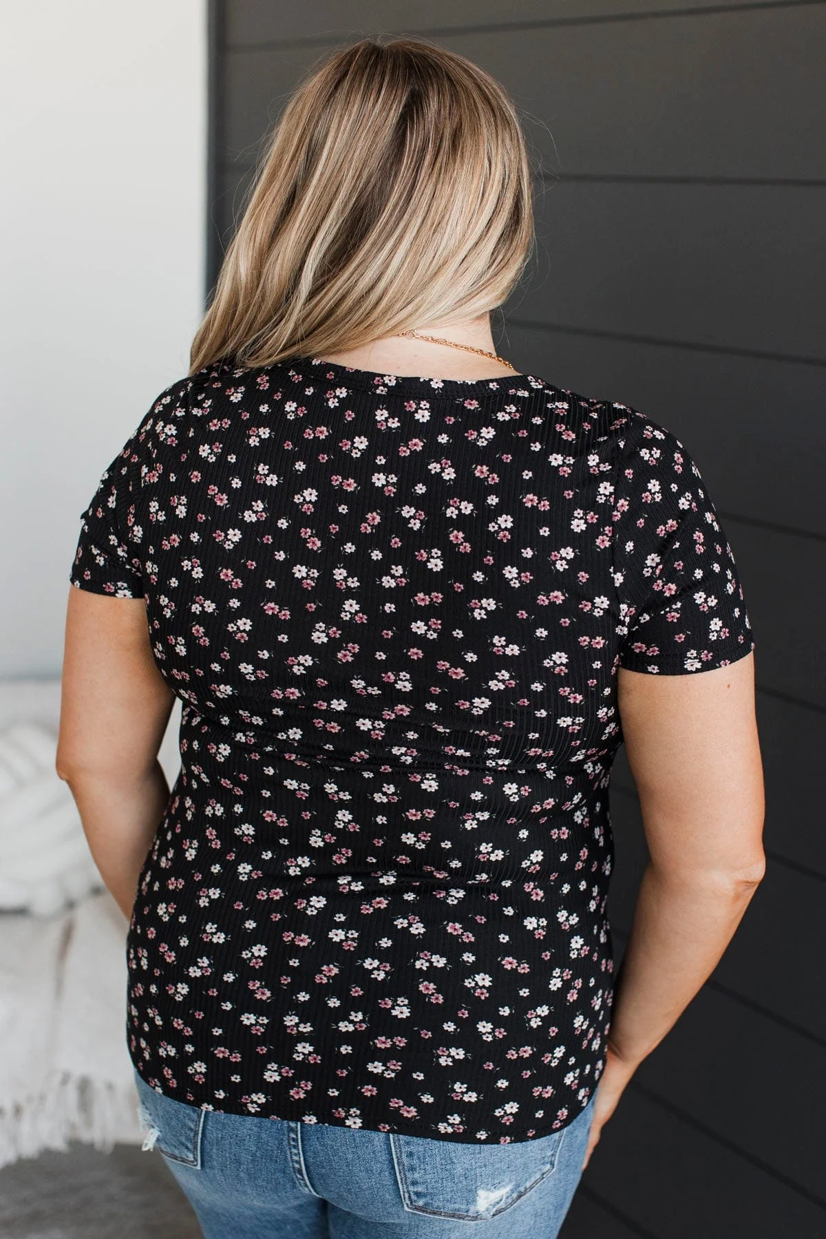 Hold Out Your Hand Floral Top- Black - Image 8