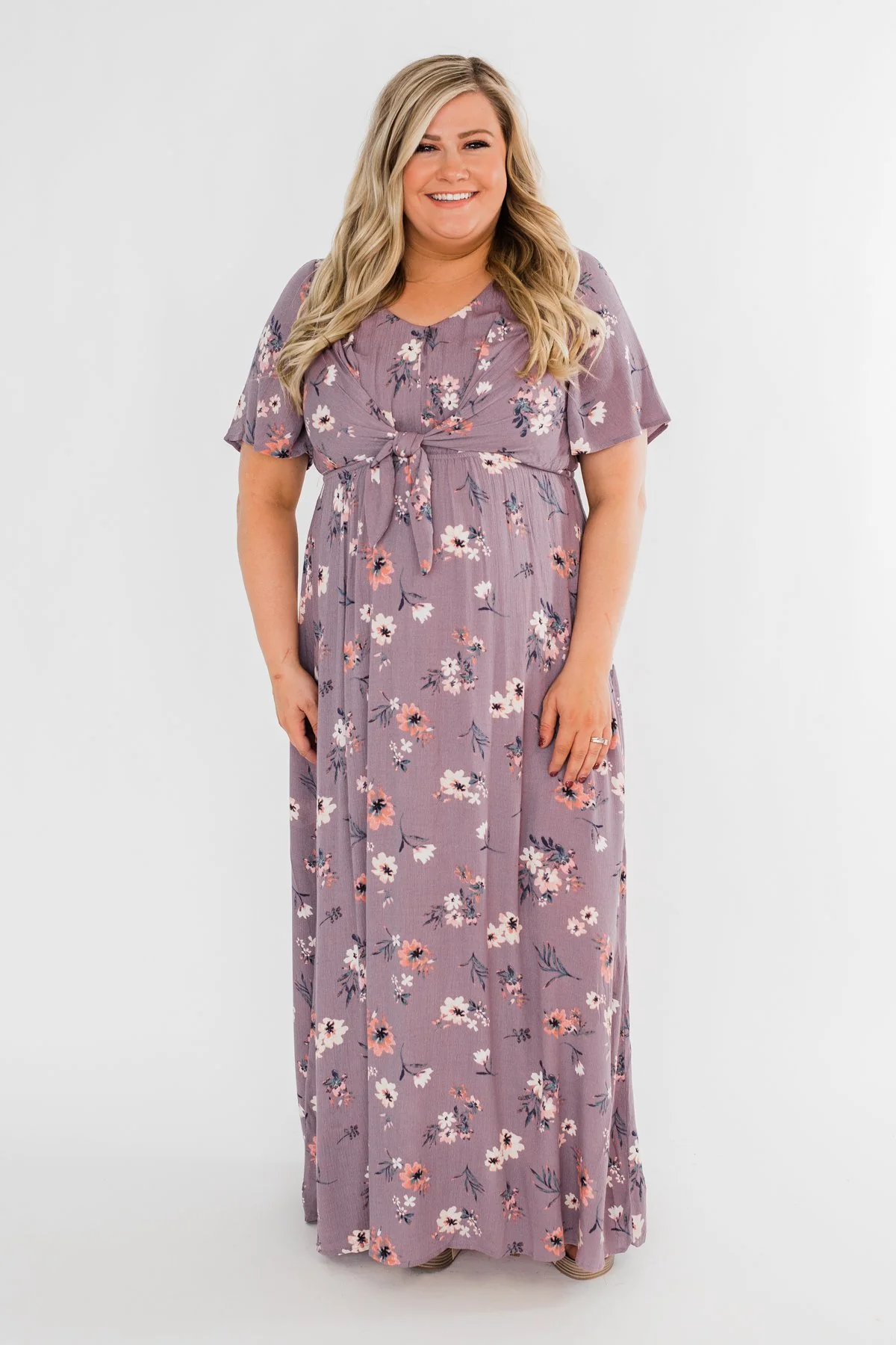 Holding Back This Feeling Cinch Maxi Dress- Lavender - Image 2