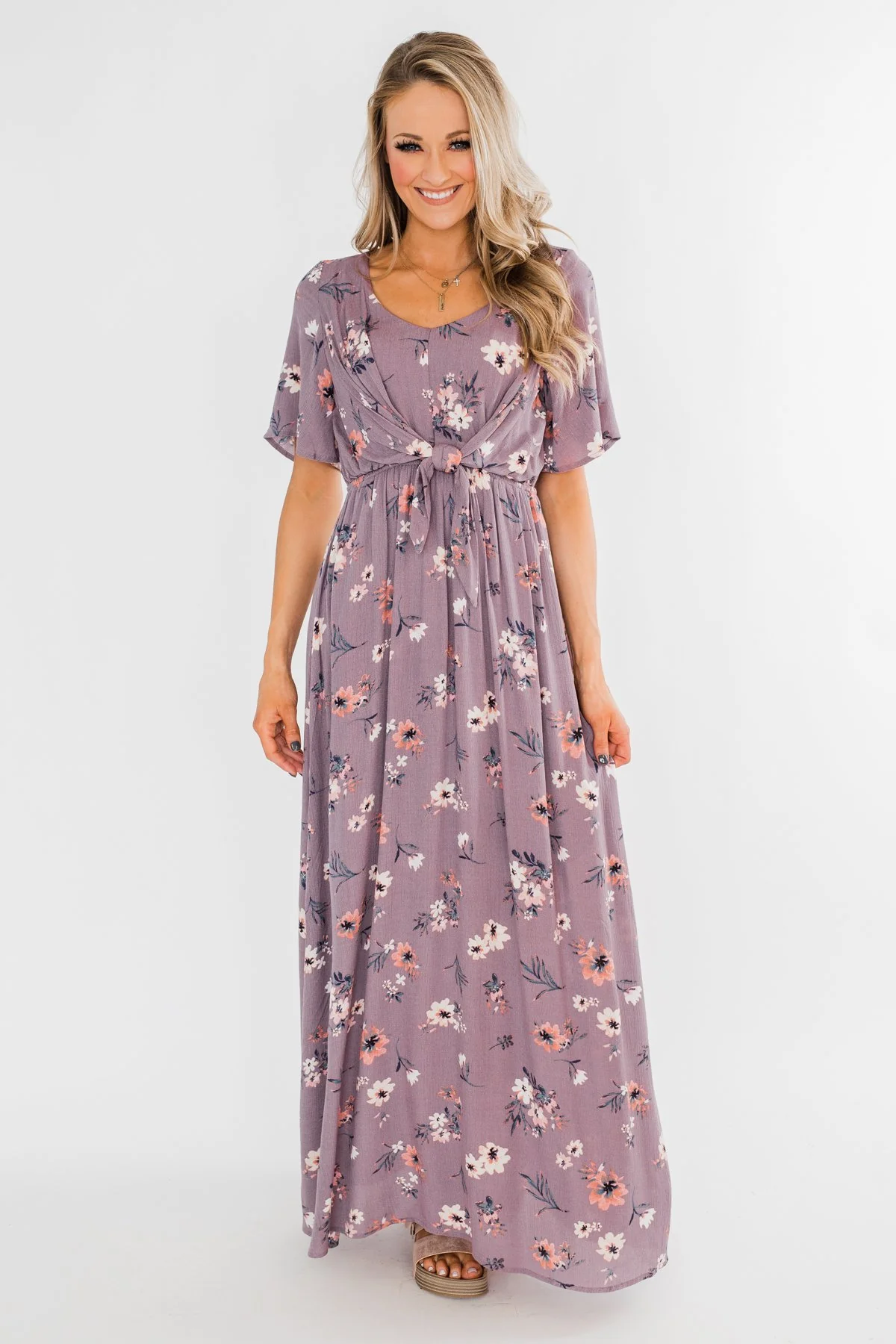 Holding Back This Feeling Cinch Maxi Dress- Lavender - Image 5