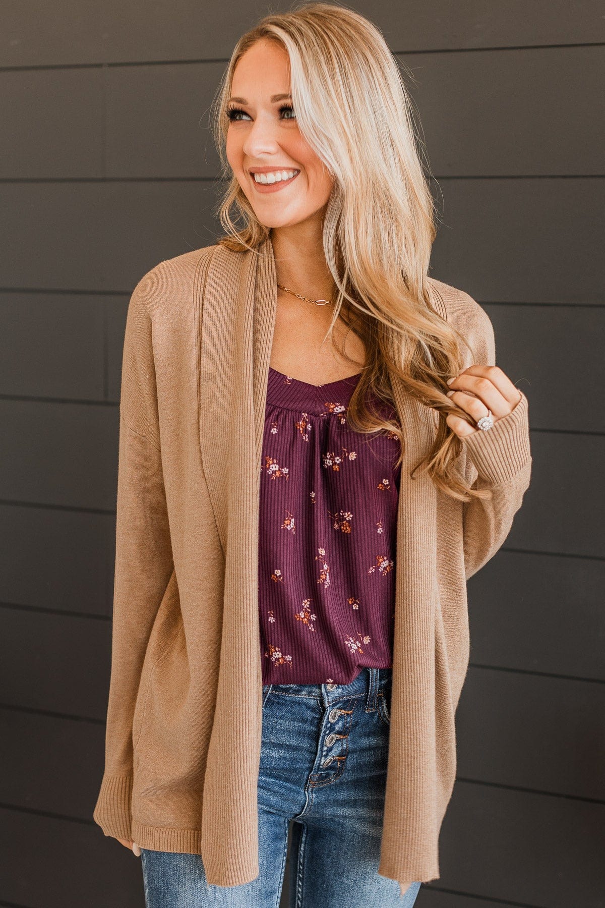 Holding On To Hope Knit Cardigan- Beige - Image 4