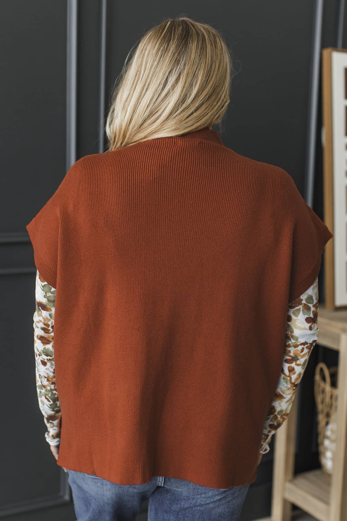Home Is A Feeling Knit Sweater Top- Copper - Image 9