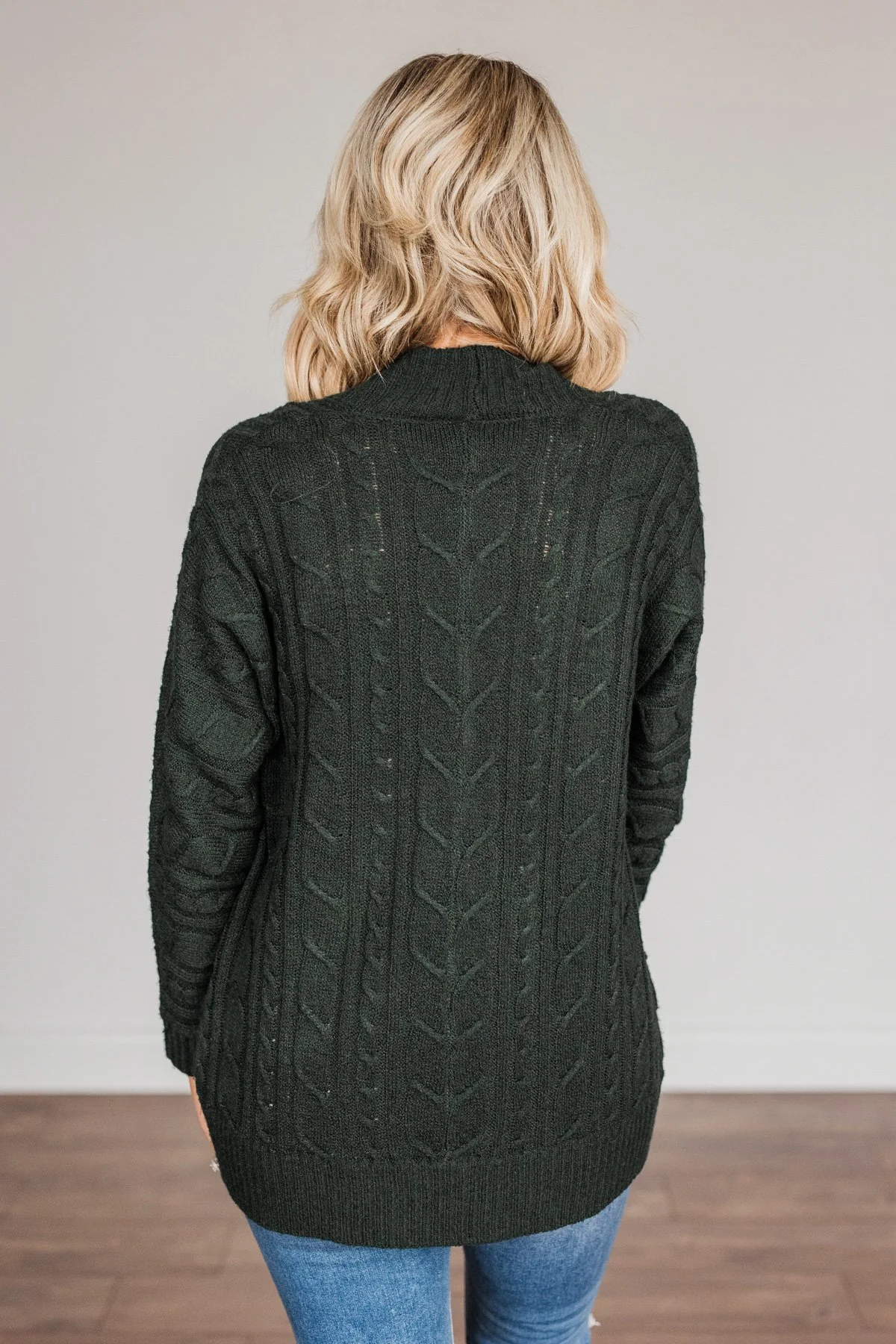 Home Is Where The Heart Is Knit Cardigan- Wintergreen - Image 11