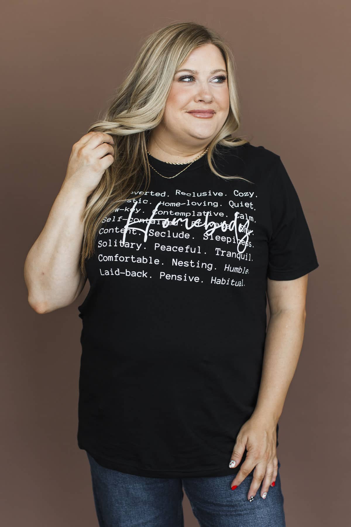 "Homebody" Graphic Tee- Black - Image 3
