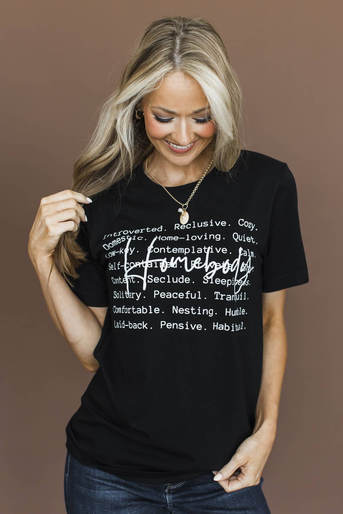"Homebody" Graphic Tee- Black - Image 4