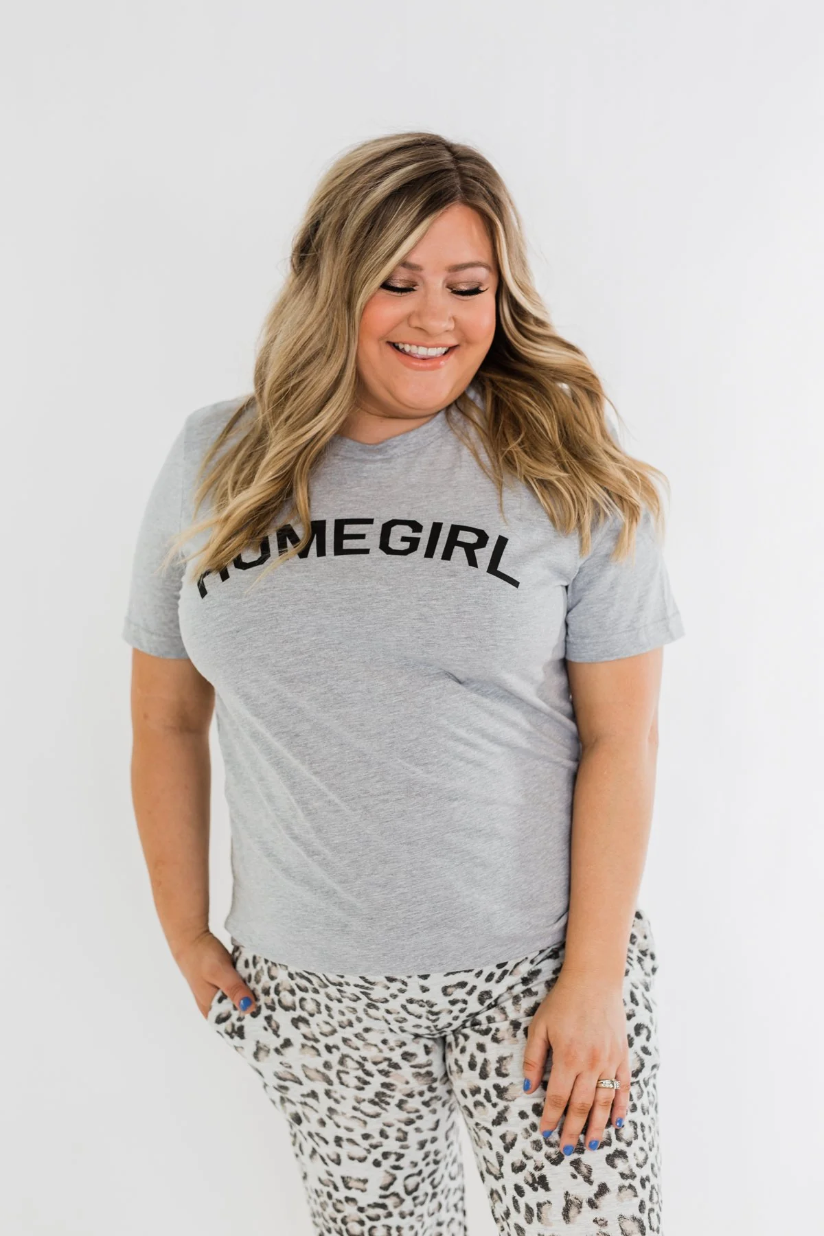 "Homegirl" Graphic Tee- Grey - Image 8