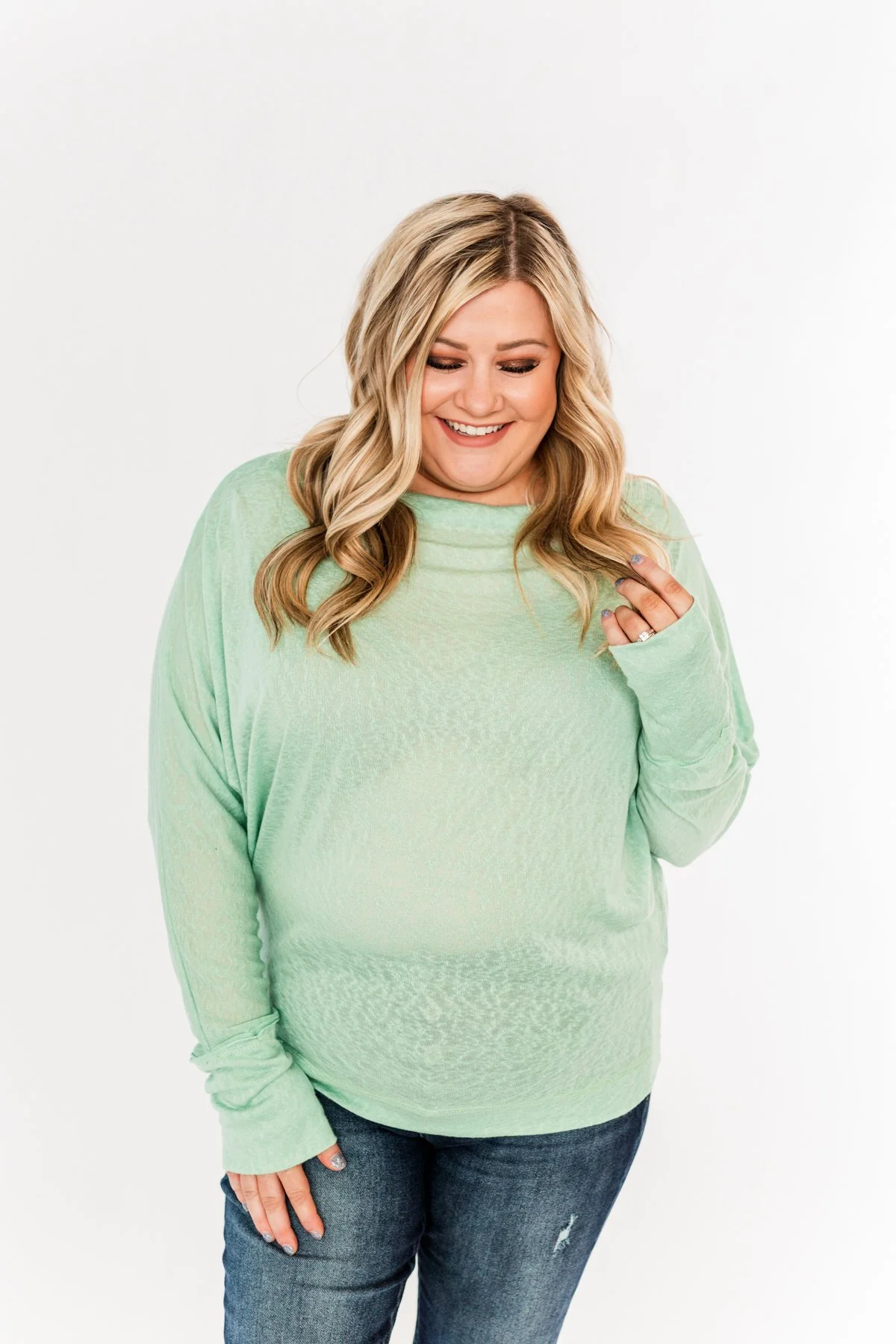 Hometown Cutie Lightweight Dolman Top- Mint - Image 10