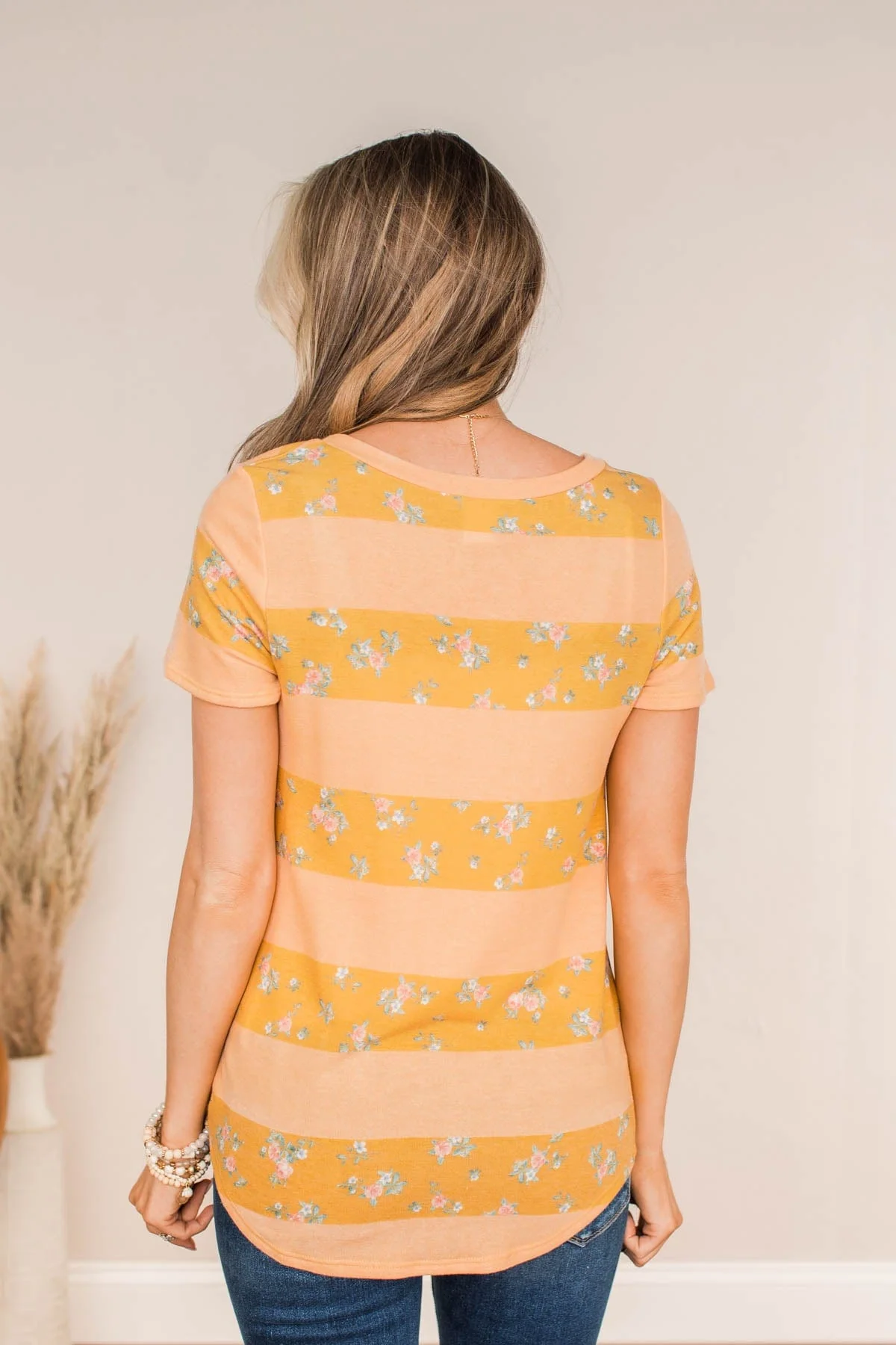 Honey I'm Good Tie Front Top- Goldenrod - Image 7