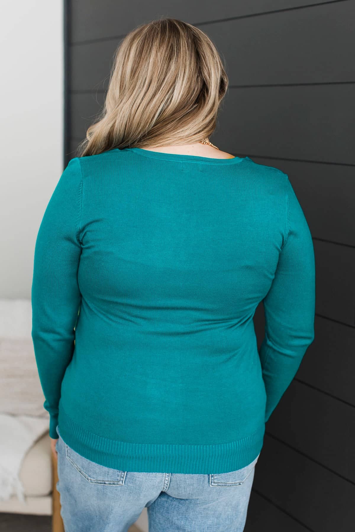 Honorable Choices Button Cardigan- Teal - Image 5