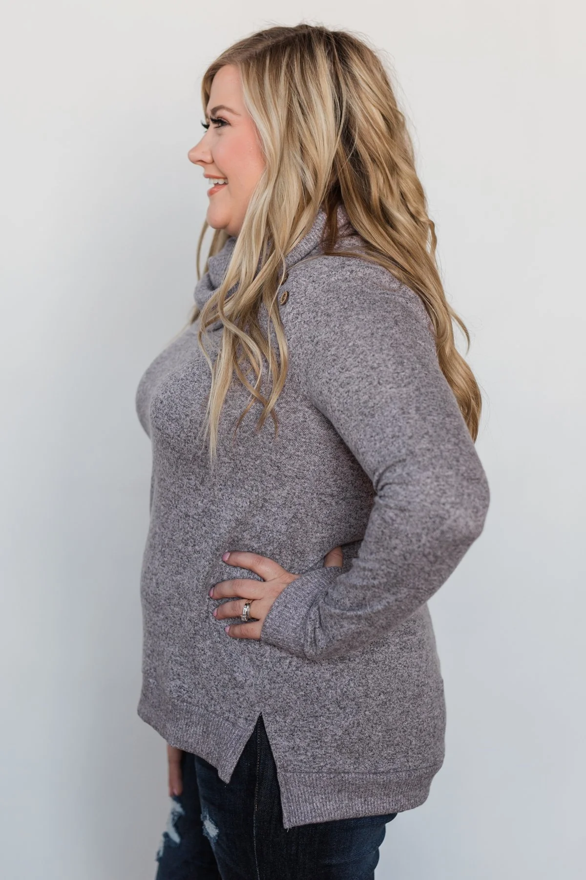 Hooked on a Feeling Cowl Neck Top - Lavender - Image 11