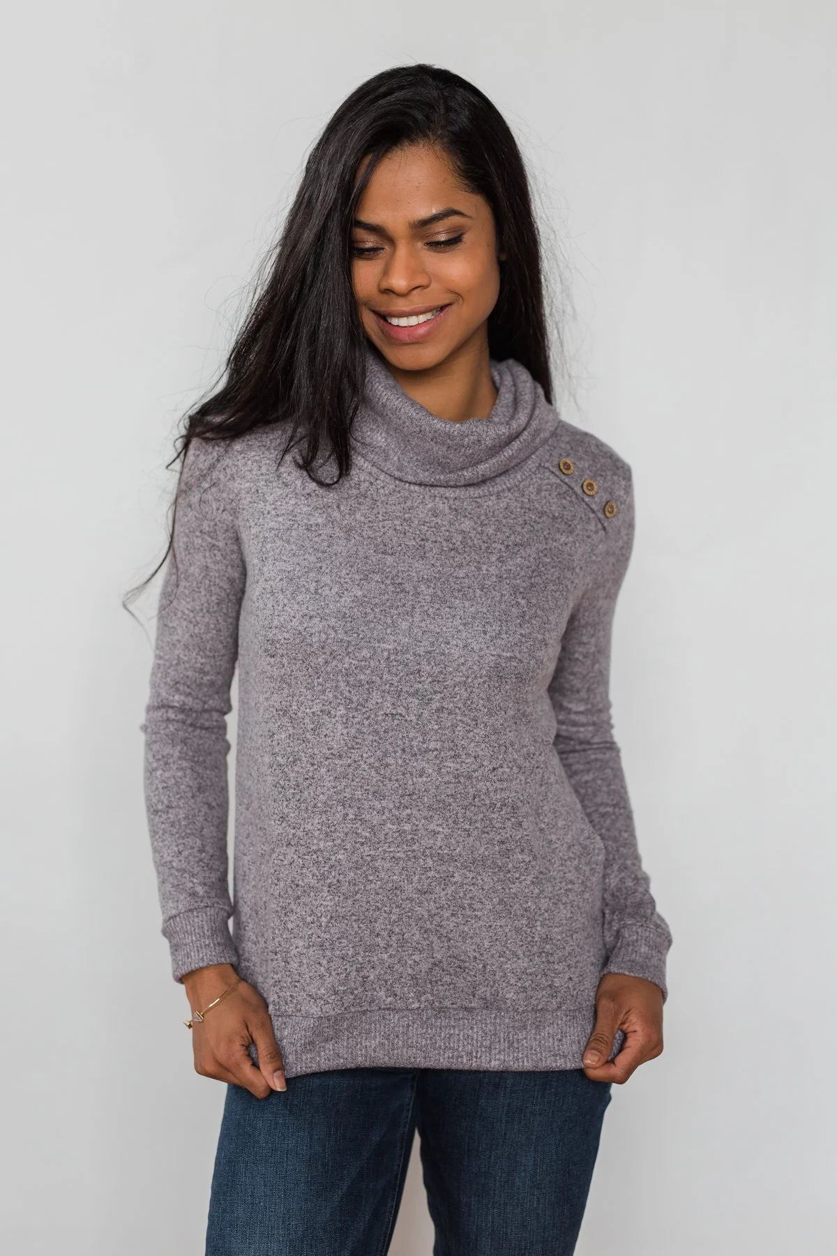 Hooked on a Feeling Cowl Neck Top - Lavender - Image 13