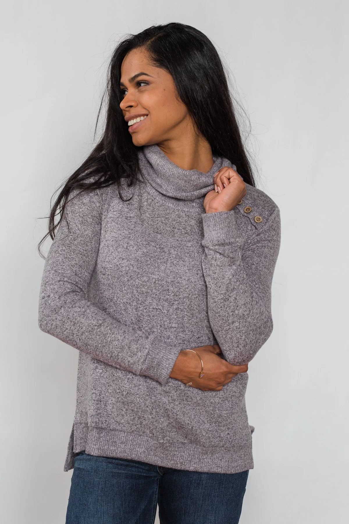 Hooked on a Feeling Cowl Neck Top - Lavender - Image 15