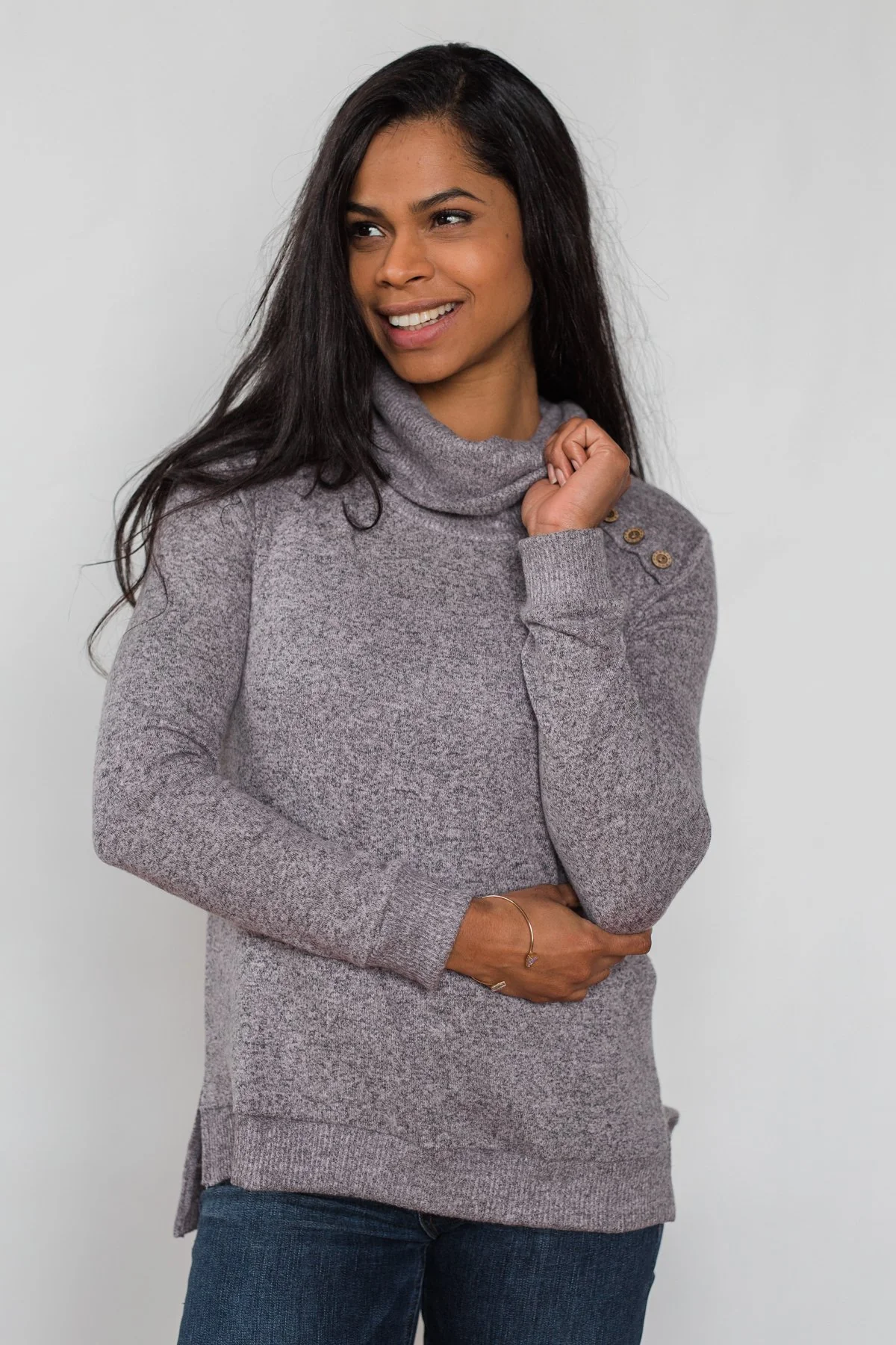 Hooked on a Feeling Cowl Neck Top - Lavender - Image 4