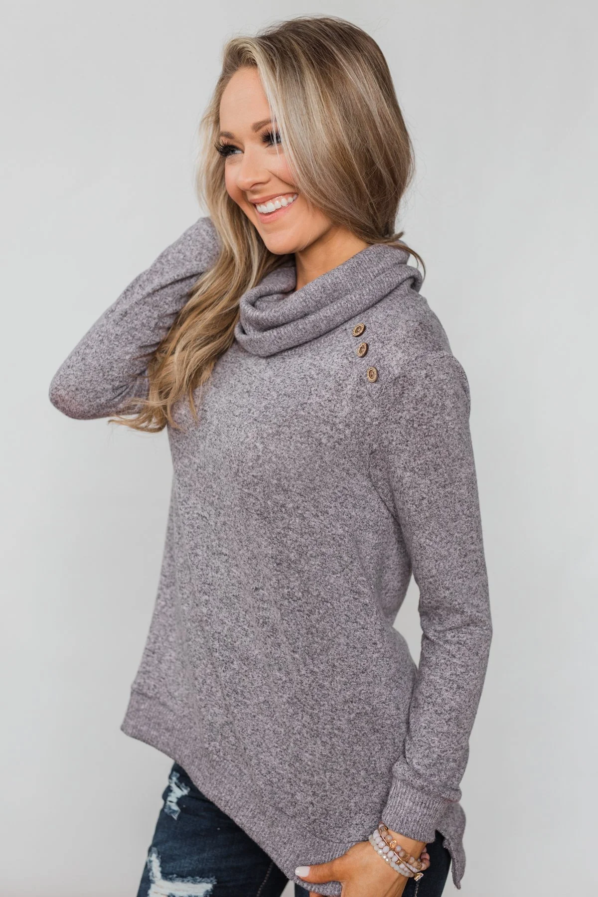 Hooked on a Feeling Cowl Neck Top - Lavender - Image 7