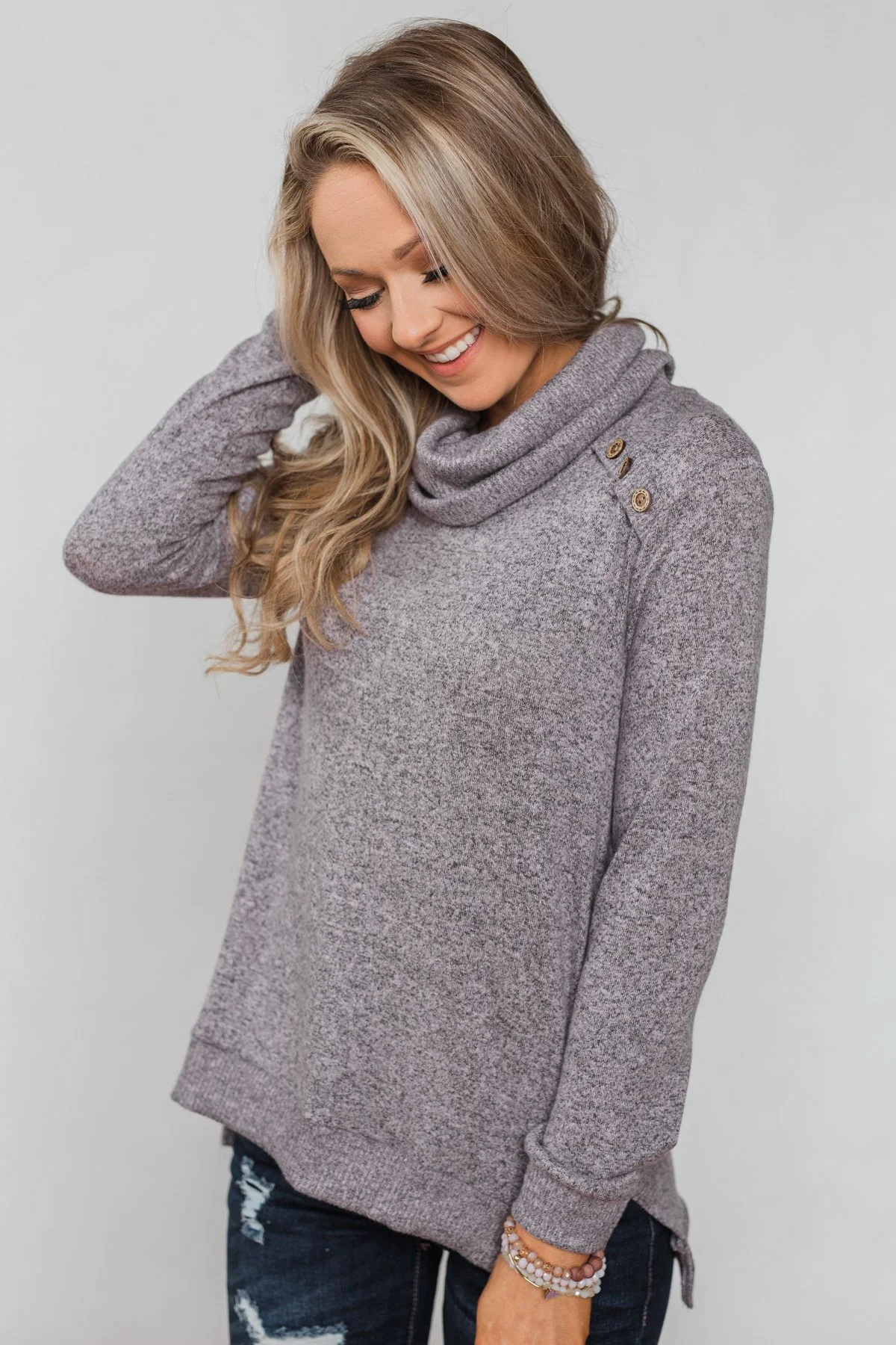 Hooked on a Feeling Cowl Neck Top - Lavender - Image 8