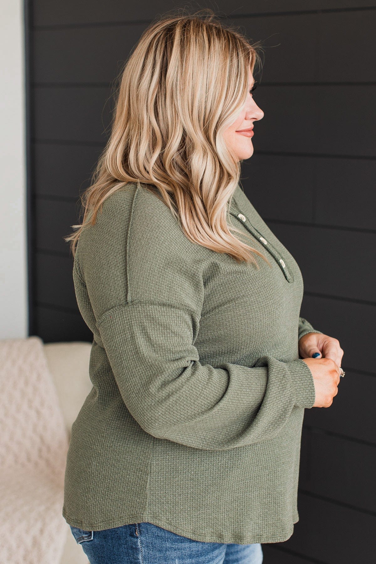 Hopeful Dreaming Knit Top- Olive - Image 6