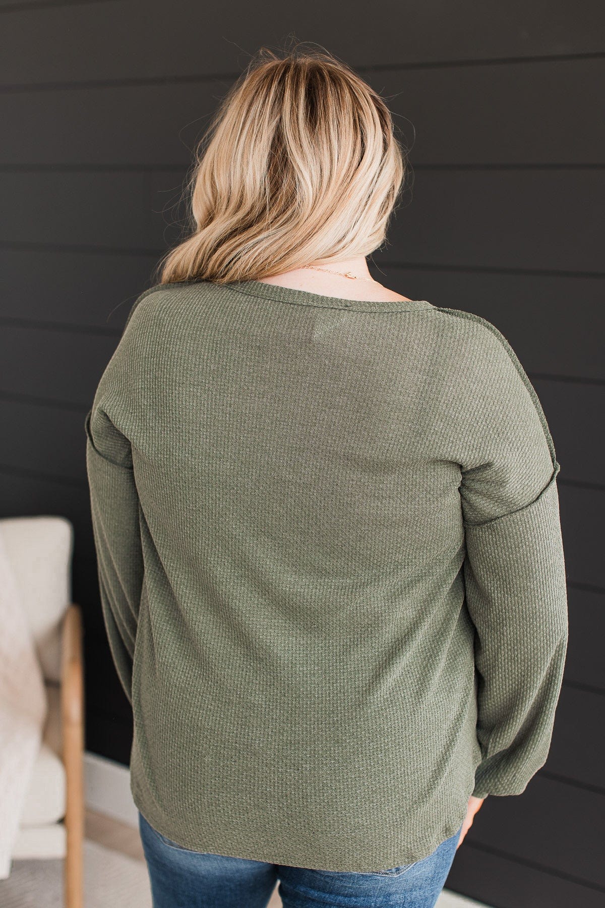 Hopeful Dreaming Knit Top- Olive - Image 8