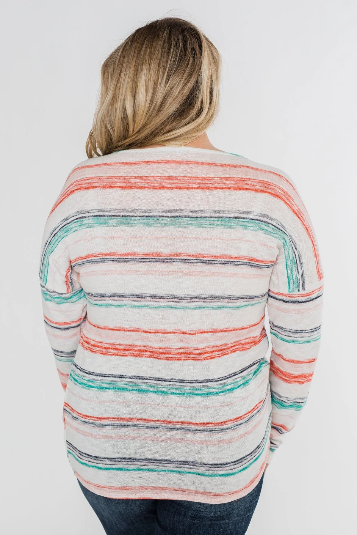 Horizon Views Striped Dolman Sleeve Top- Multi-Colored - Image 13