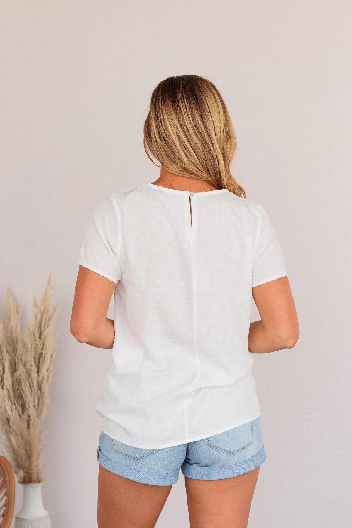 How Can I Resist Babydoll Blouse- White - Image 11
