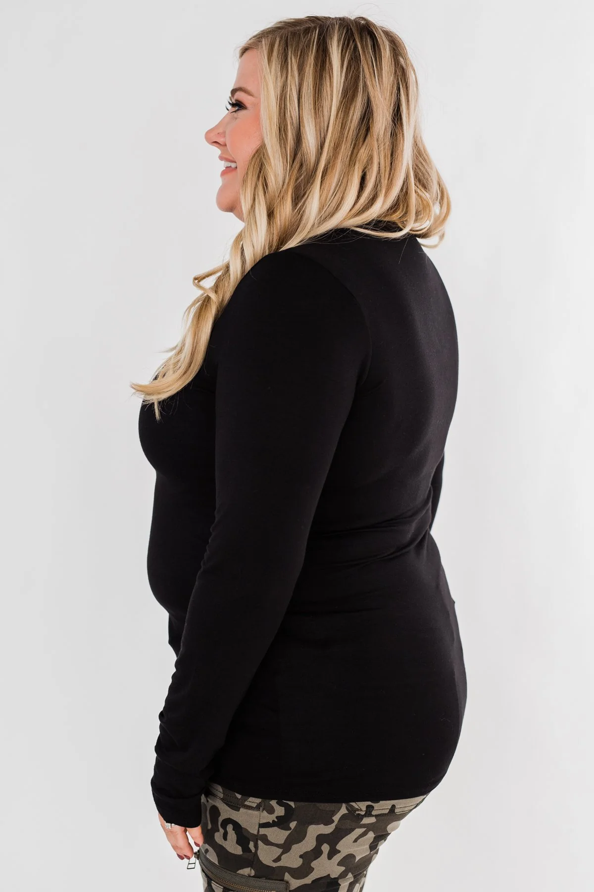 How Incredible Long Sleeve Top- Black - Image 9
