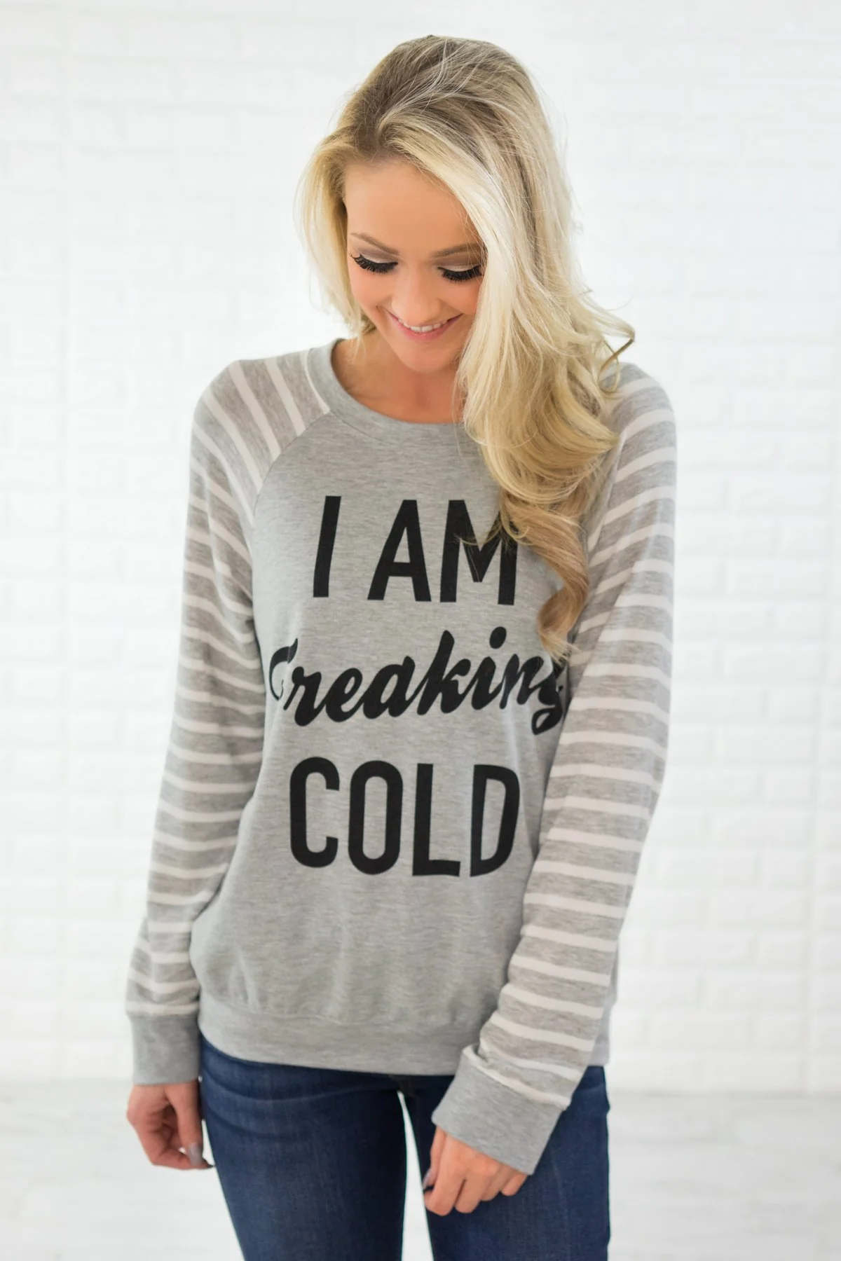 "I Am Freaking Cold" Long Sleeve Top - Image 2