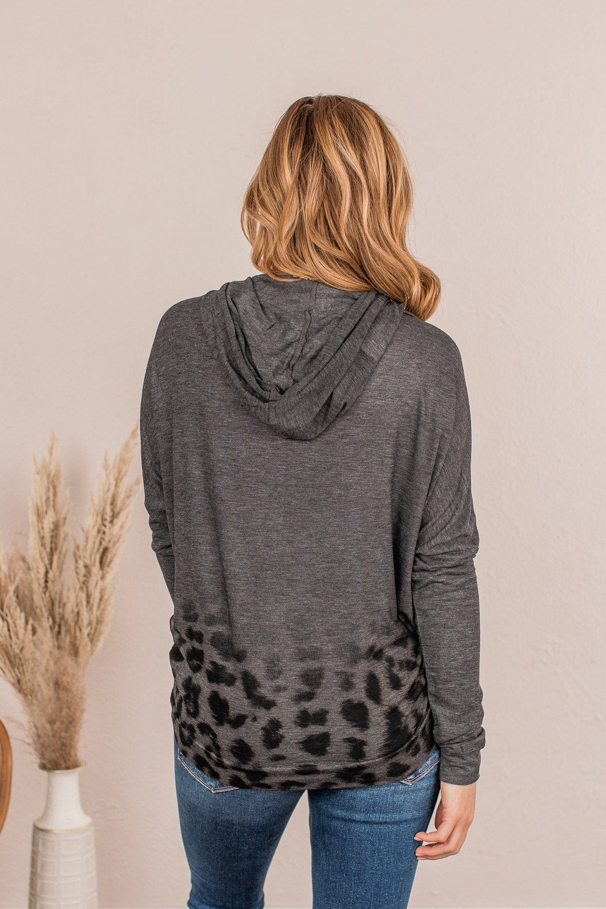 I Can And Will Lightweight Hoodie- Charcoal Leopard - Image 7