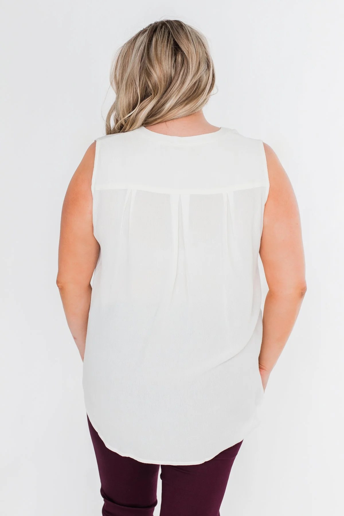 I Love Everything 3 Button Top- Ivory - Image 10