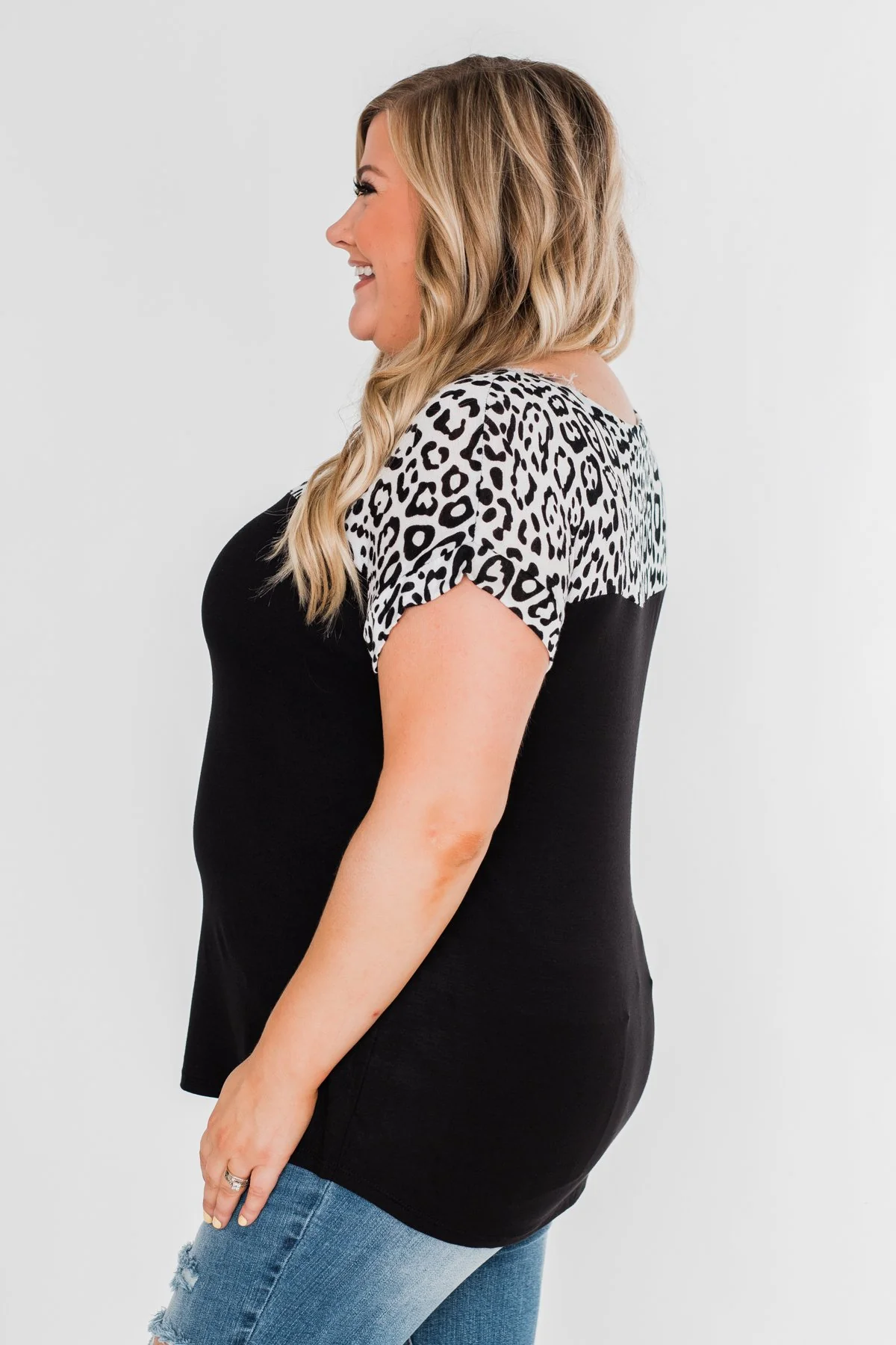 I Need a Good Time Leopard Top- Black - Image 10