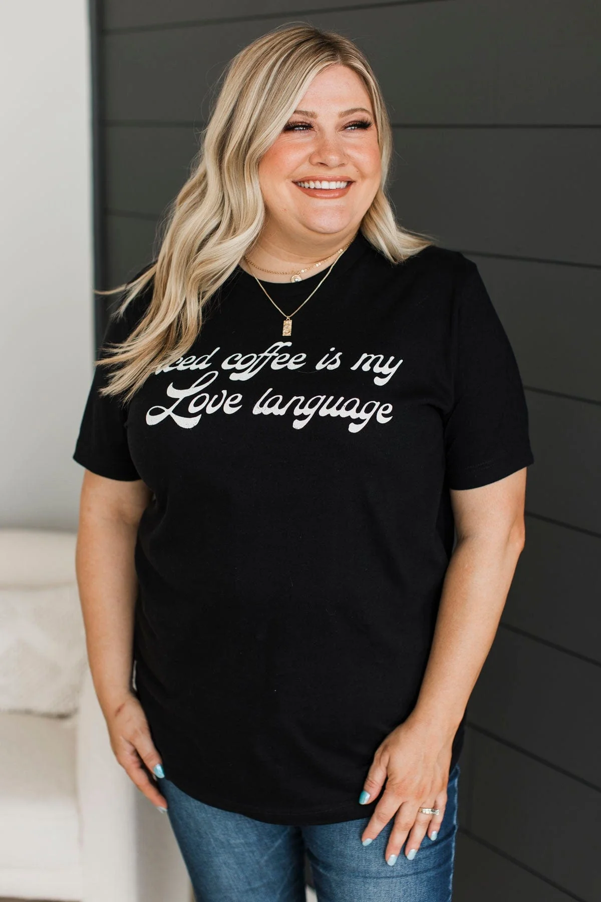 "Iced Coffee Is My Love Language" Graphic Tee- Black - Image 3