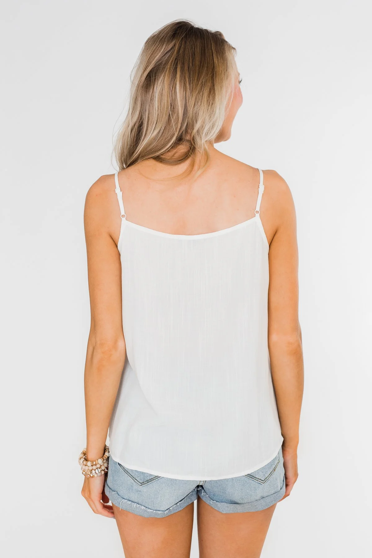 Ideal Situation Ruffle Tank Top- Ivory - Image 14
