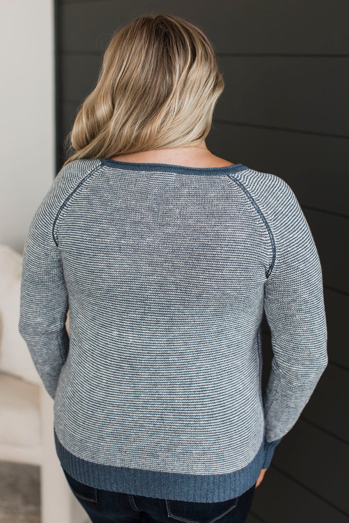 Idyllic Moments Knit Sweater- Indigo - Image 12