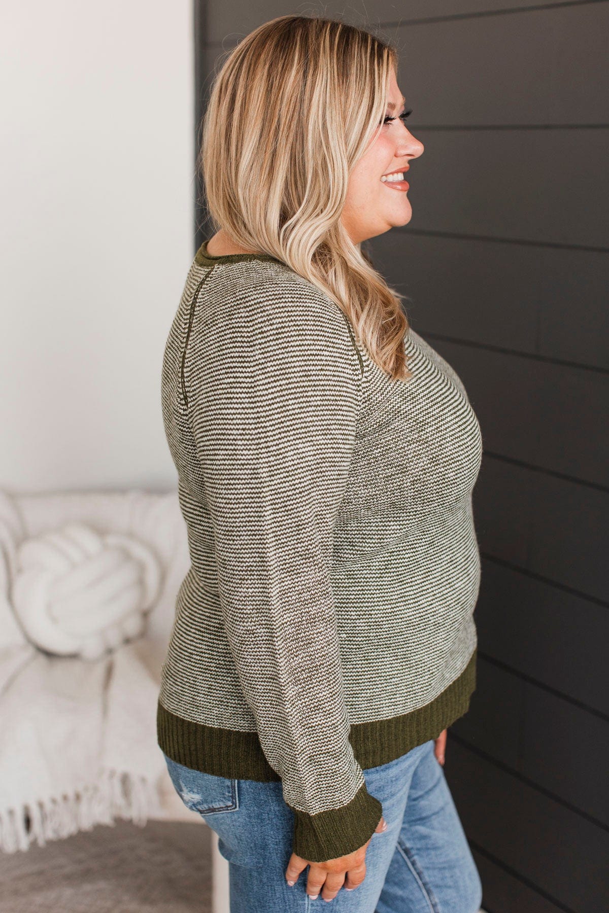 Idyllic Moments Knit Sweater- Olive - Image 5