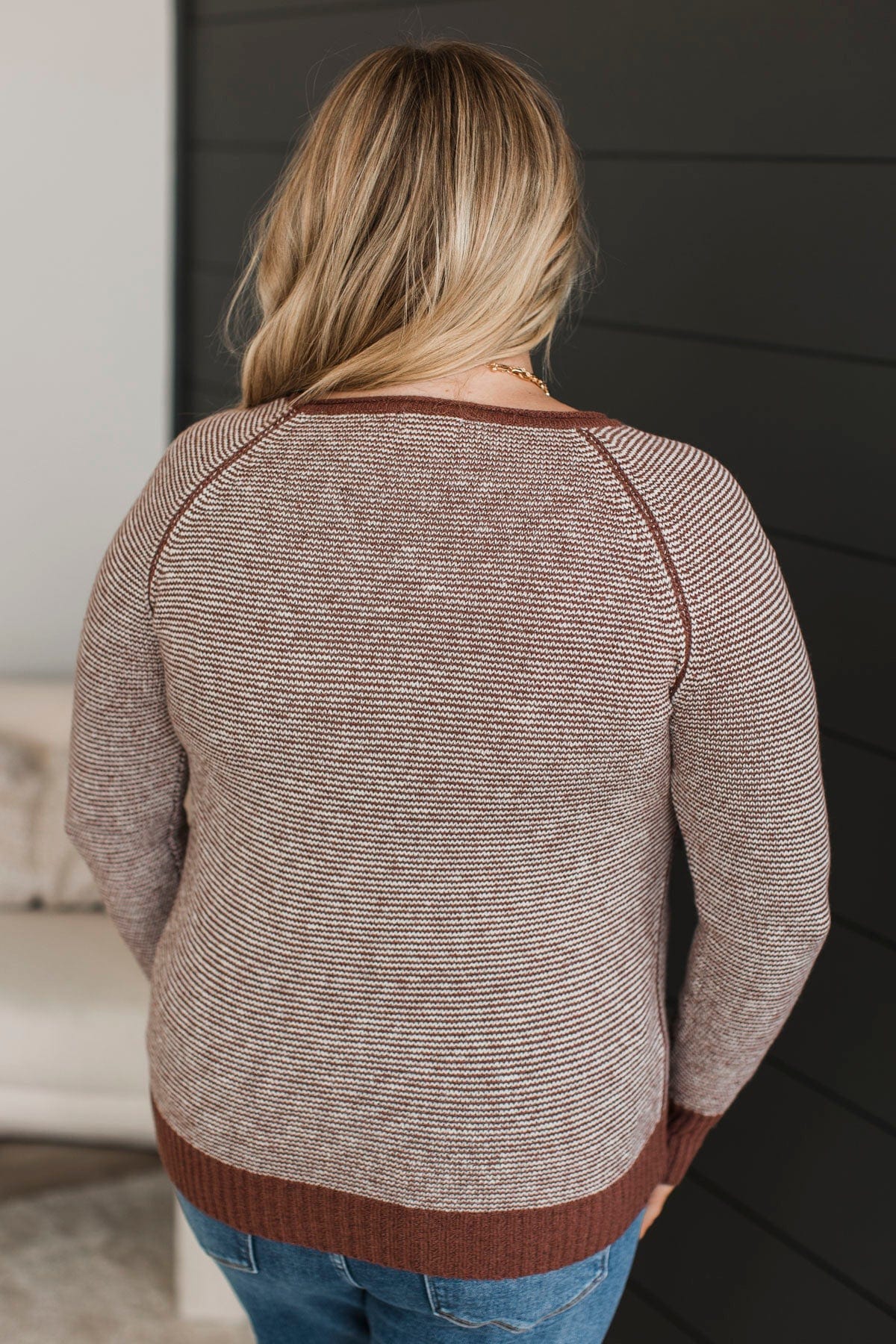 Idyllic Moments Knit Sweater- Red Bean - Image 7