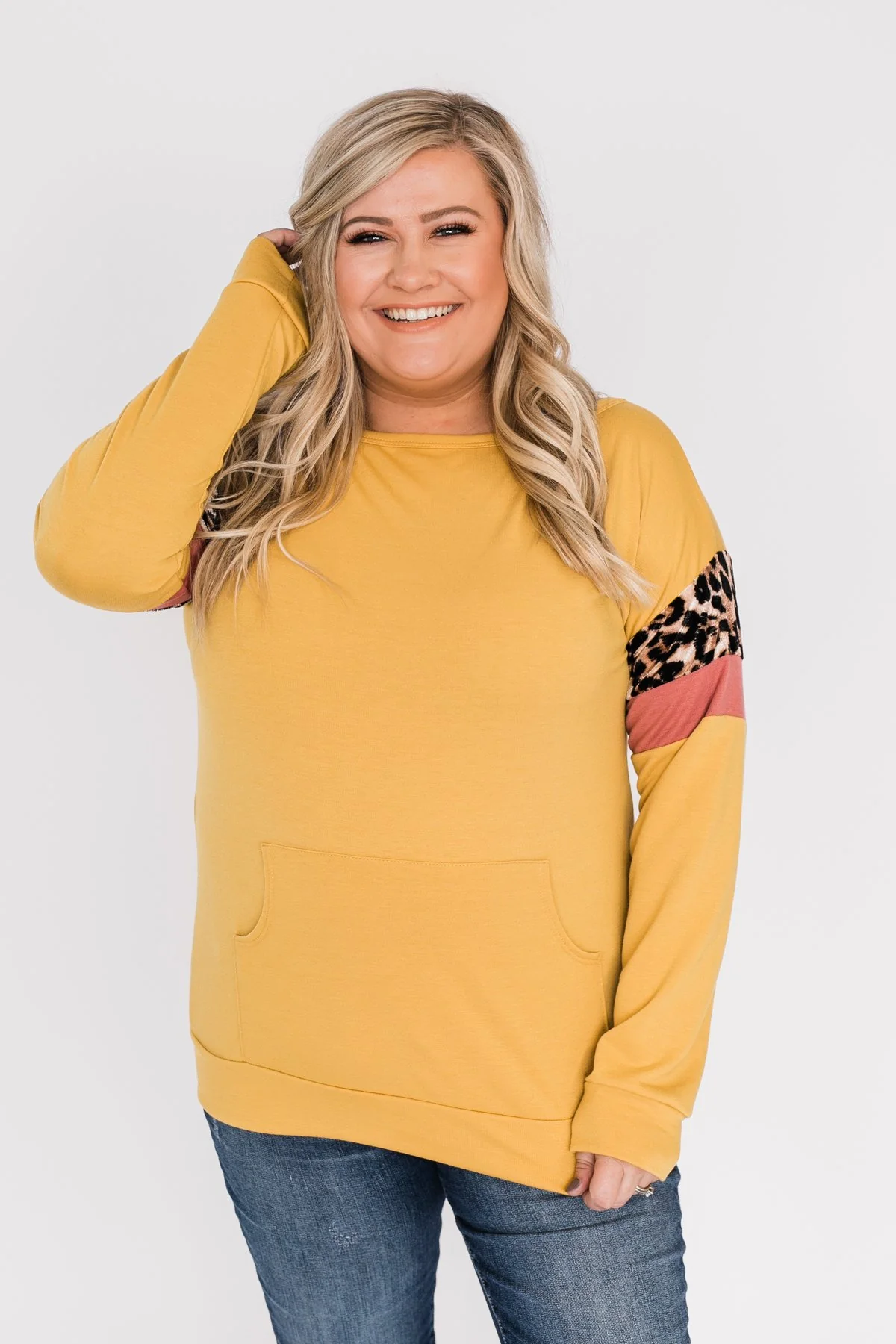 If I Were You Pullover Top- Mustard - Image 6