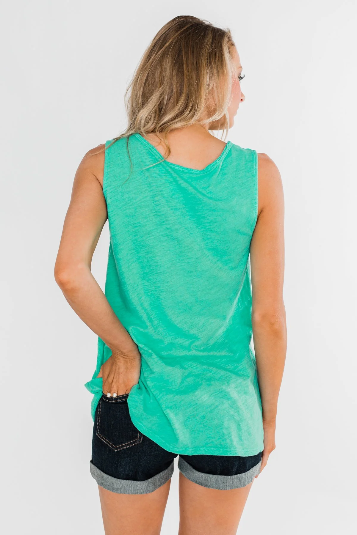 "I'm a Cool Mom" Tank Top- Bright Mint - Image 13