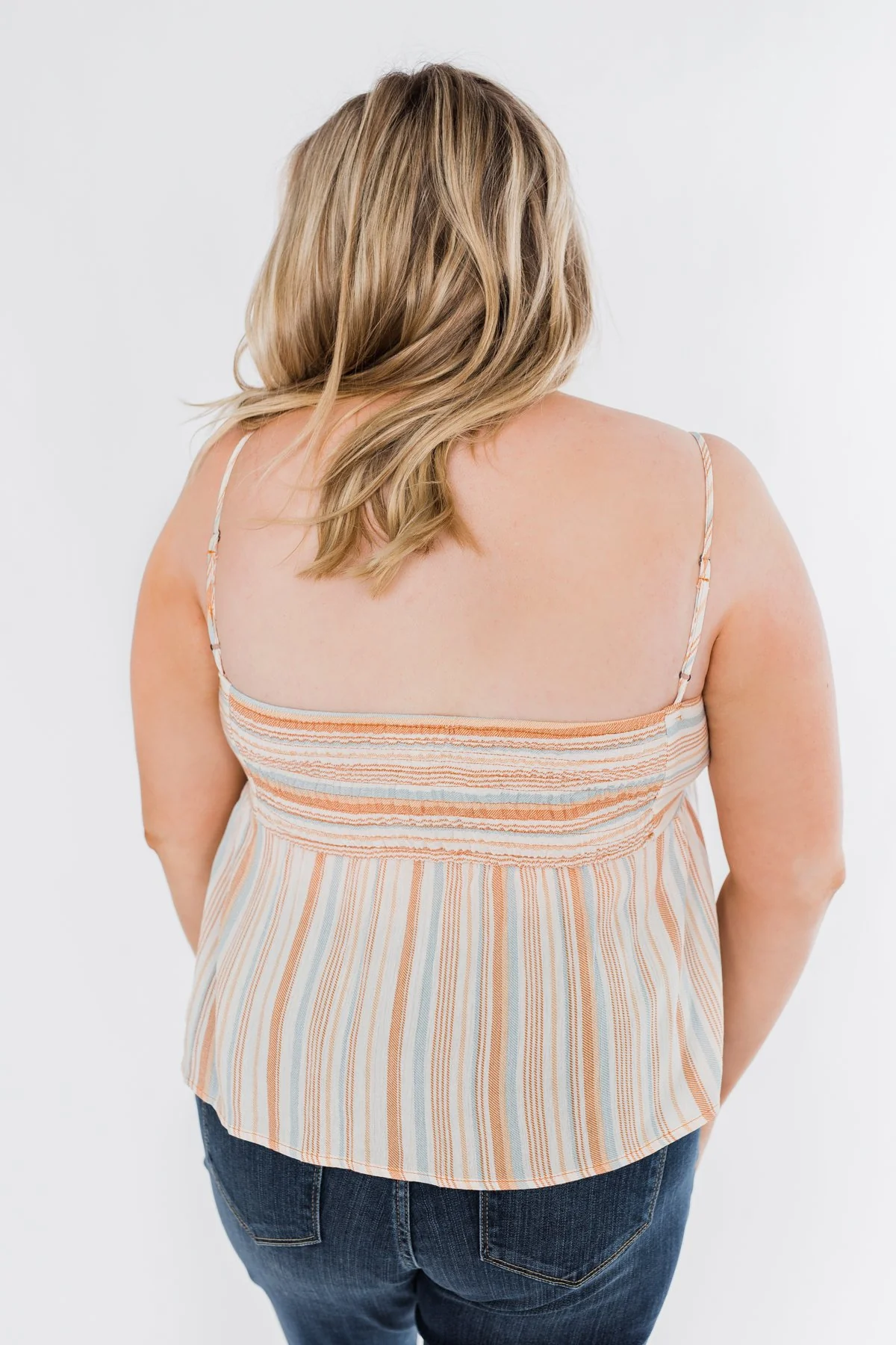 Imagine The Possibility Bow Tie Tank Top- Multi-Color Striped - Image 9